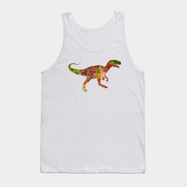 Allosaurus Watercolor Painting Tank Top by Miao Miao Design